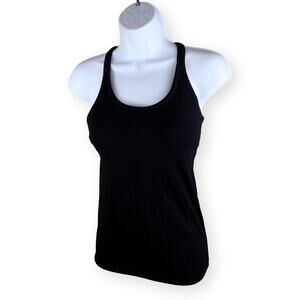 Black Ribbed Racerback Athletic Top S